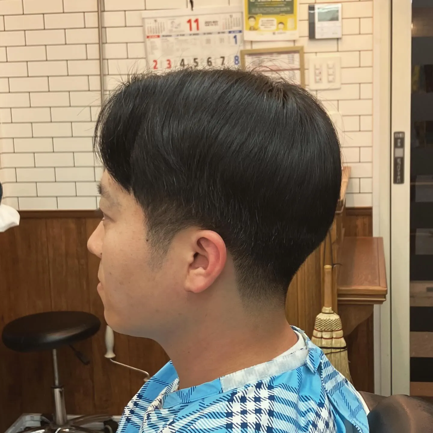 テーパー気味の程よいグラデーションの刈り上げ