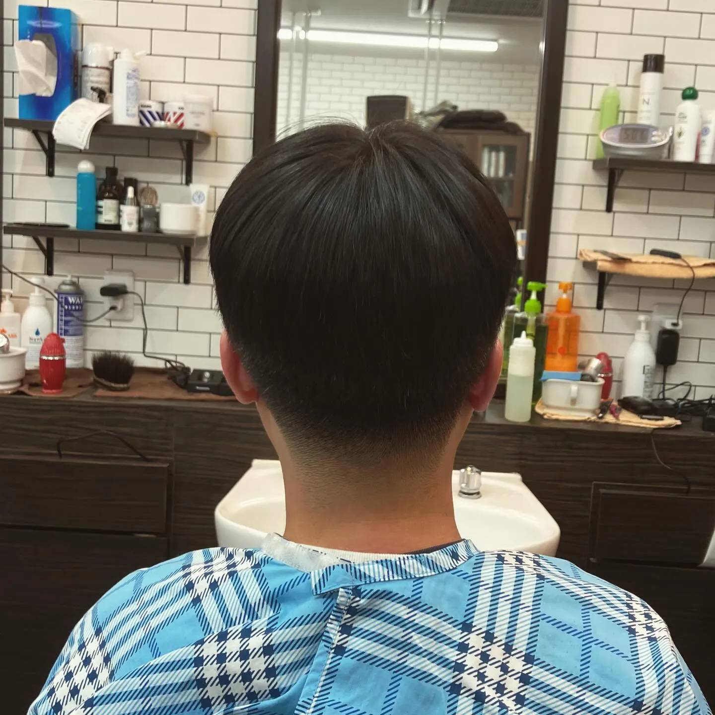 テーパー気味の程よいグラデーションの刈り上げ